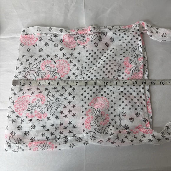 Free People Lot Of 2 Lightweight Tote Bags Floral Star Reusable Shopping Boho - Picture 7 of 8